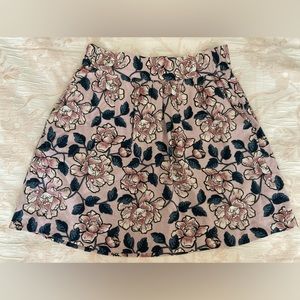 Linen Blend Mini Skirt